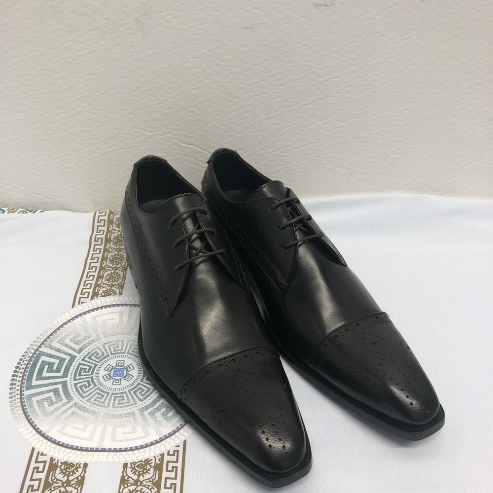 Duca shoes brown oxford captoe Italian leather
